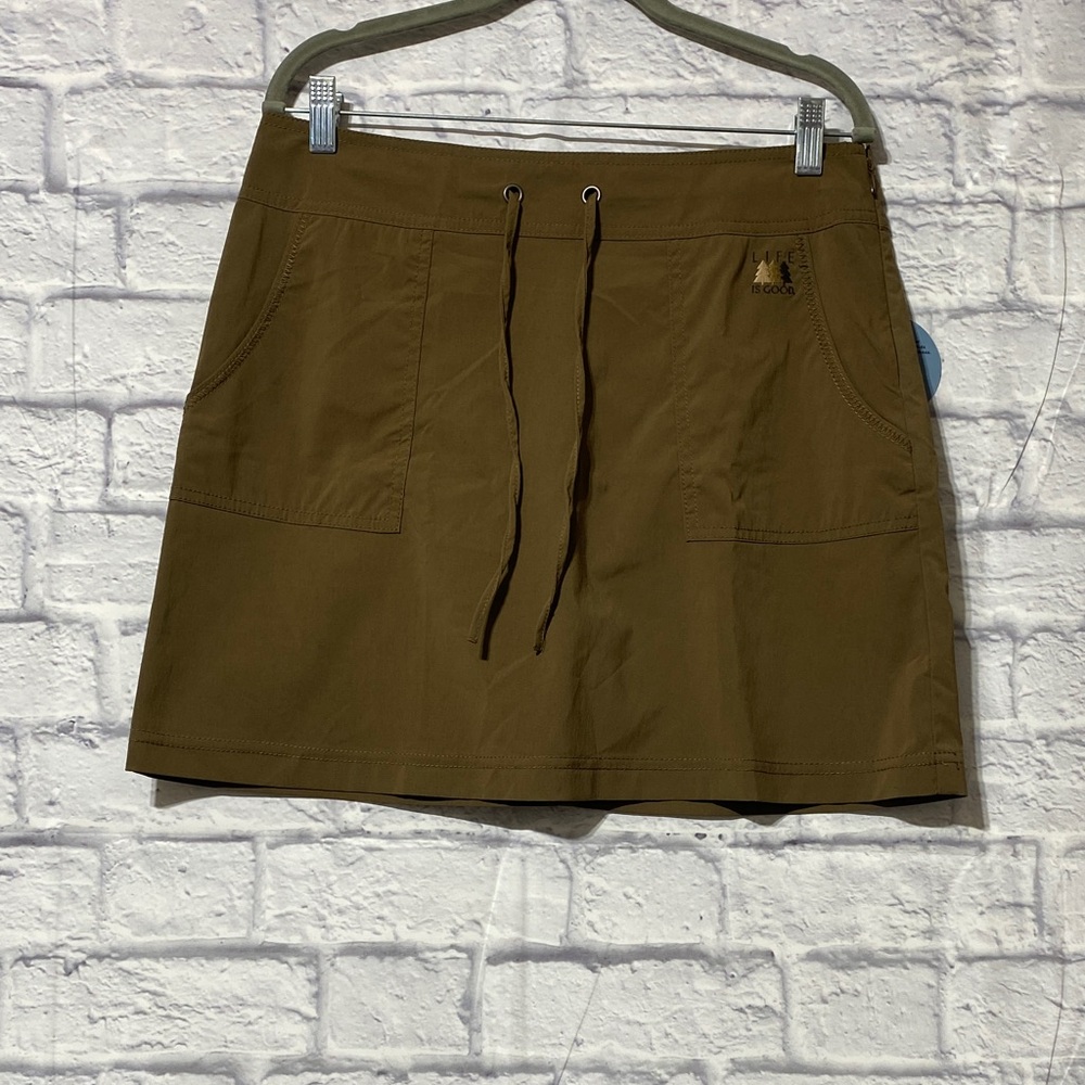 Life Is Good A-Line Skirt in Tan